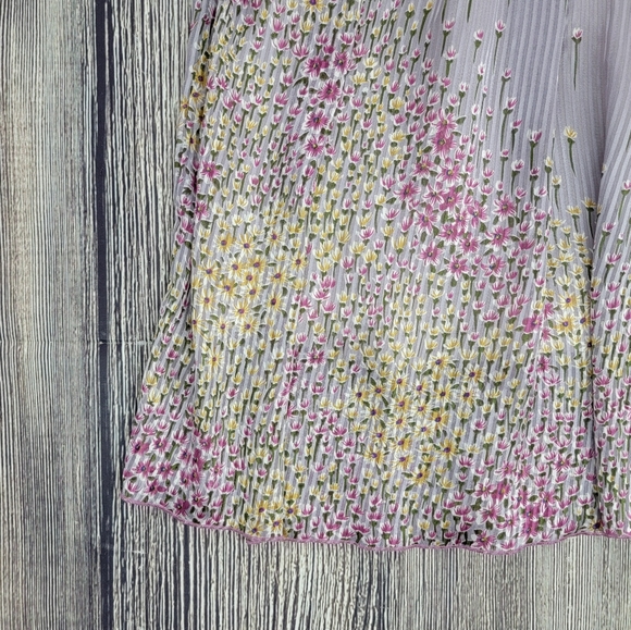 Vintage Tokyo Japan Japanese Ruffle Floral Midi Dress - Picture 8 of 16